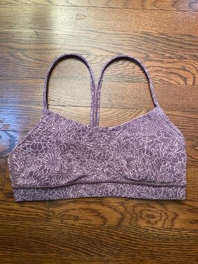 Lululemon Flow Y Bra Size 8 Nulu Arabesque Antoinette Smoky Quartz Sports Top